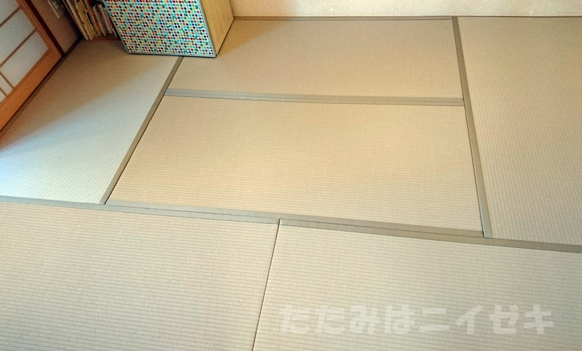 機械すき和紙畳表ダイケン銀白14灰桜色 | たたみはニイゼキ(有)新関商店